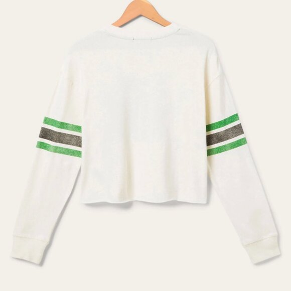 JUNK FOOD Women’s Philadelphia Eagles Kickoff Crop Crew Fleece. Size M - Picture 3 of 10